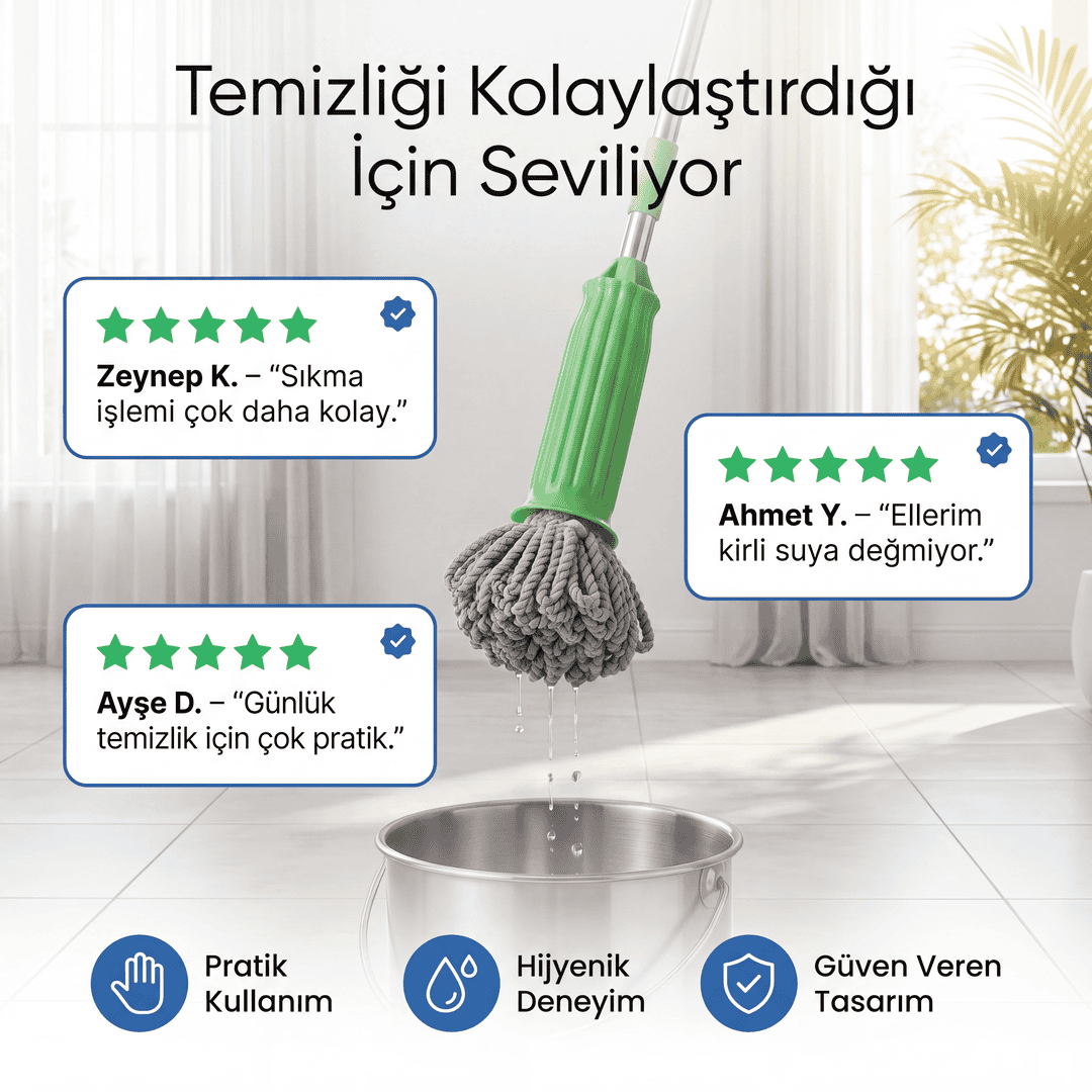 Kendinden Sıkmalı Yeni Nesil Mop