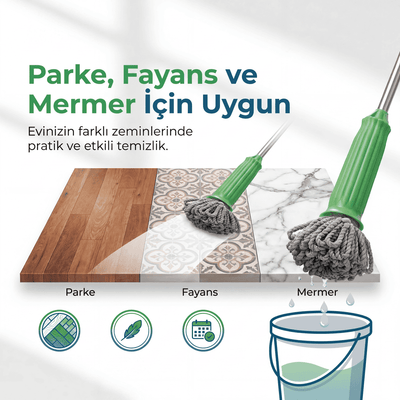 Kendinden Sıkmalı Yeni Nesil Mop